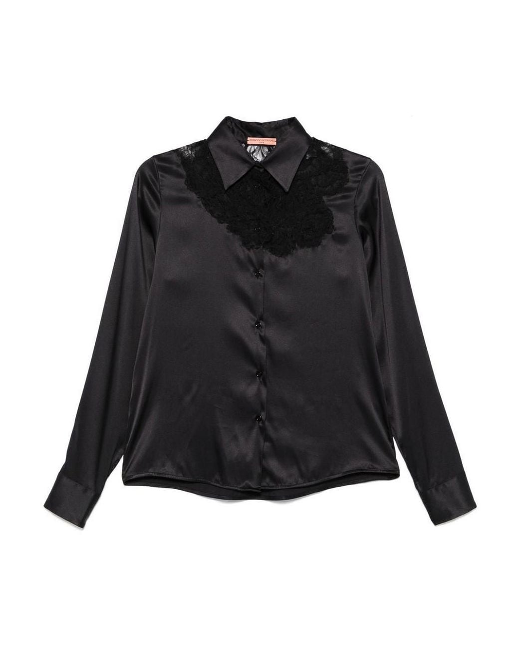 Ermanno Scervino Black Long Sleeve Shirt