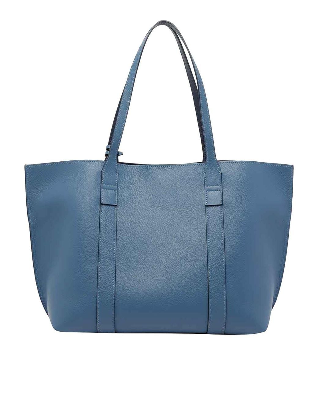 Hogan Blue Medium Script Shopping Bag