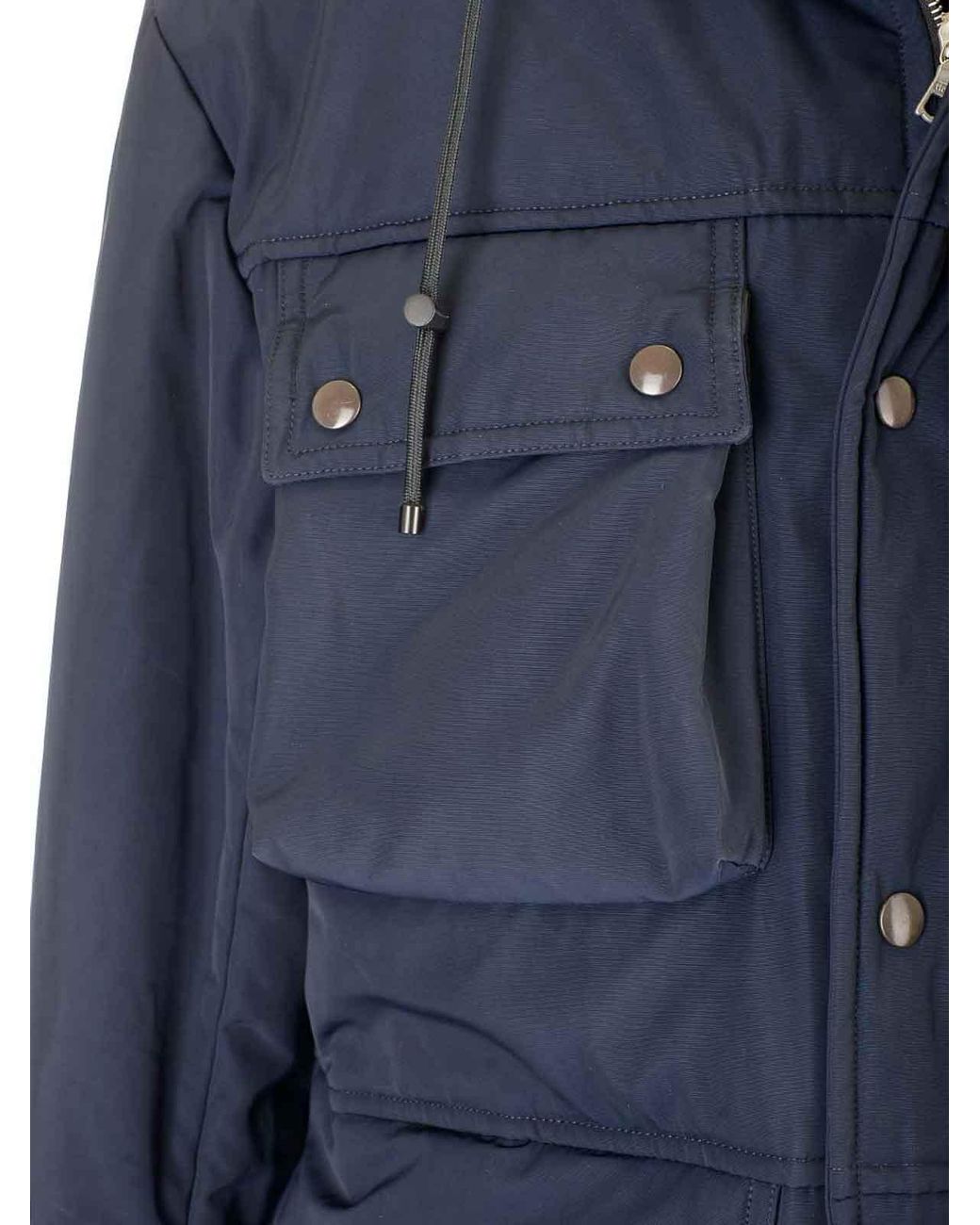 Dries Van Noten Blue Roos Parka Coat for men