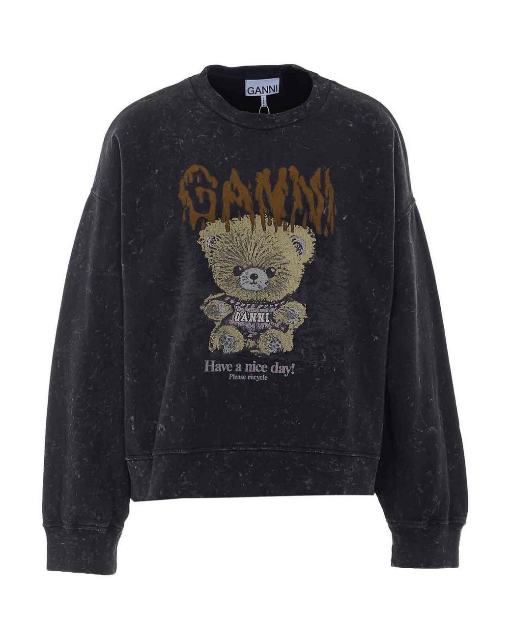 Ganni Black Forest Teddy Sweatshirt