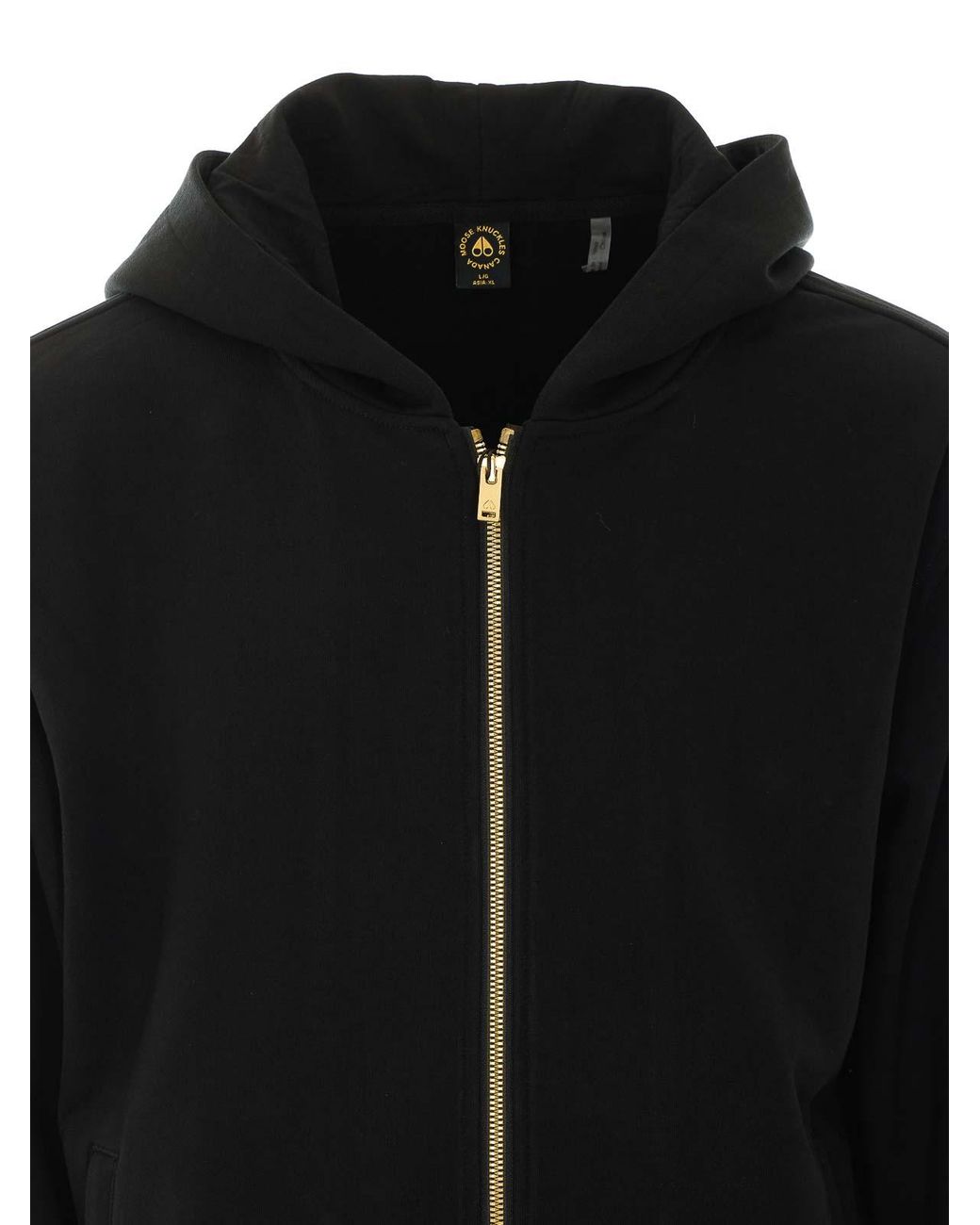 Moose Knuckles Black Hartsfield Zip-Up Hoodie for men