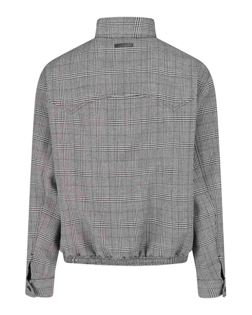 Marni Gray Virgin Wool Checked Jacket for men