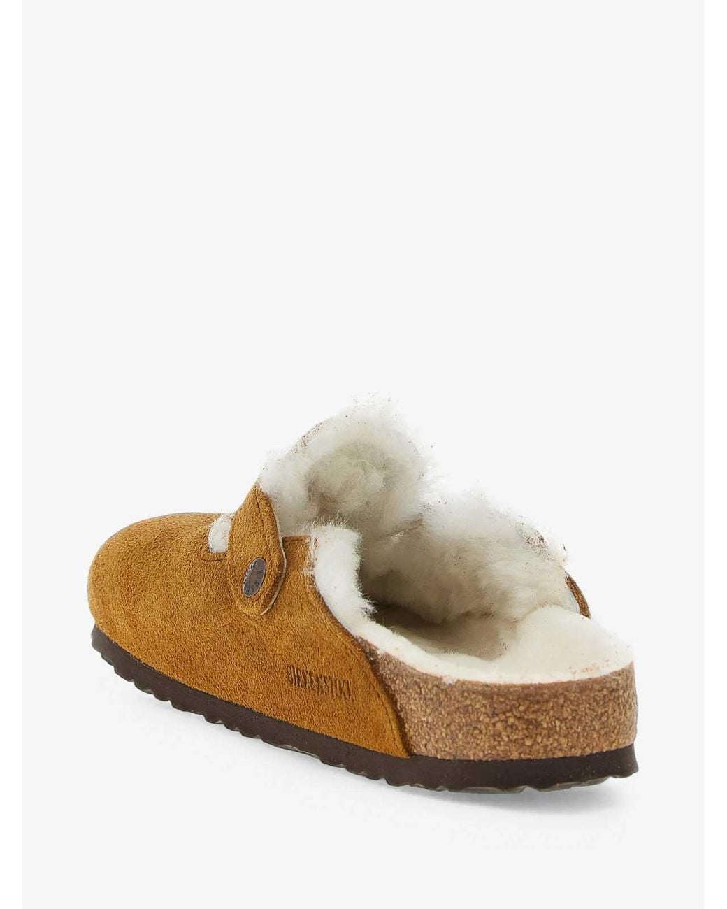 Birkenstock Tan Boston Clogs With Fluffy Lining in Brown | Lyst