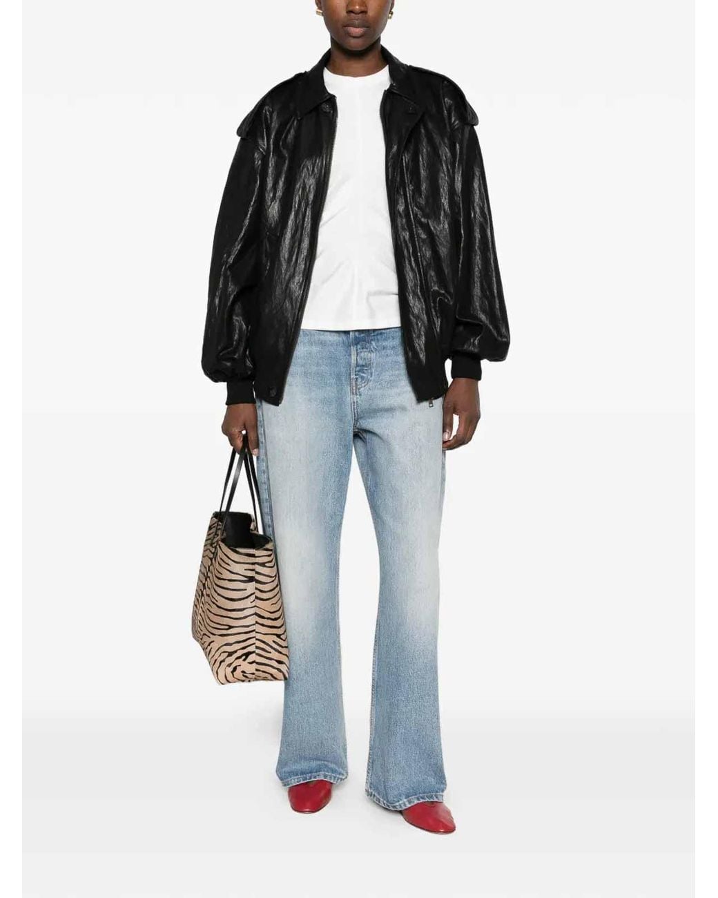 NINA 14.7 Black Faux-Leather Jacket