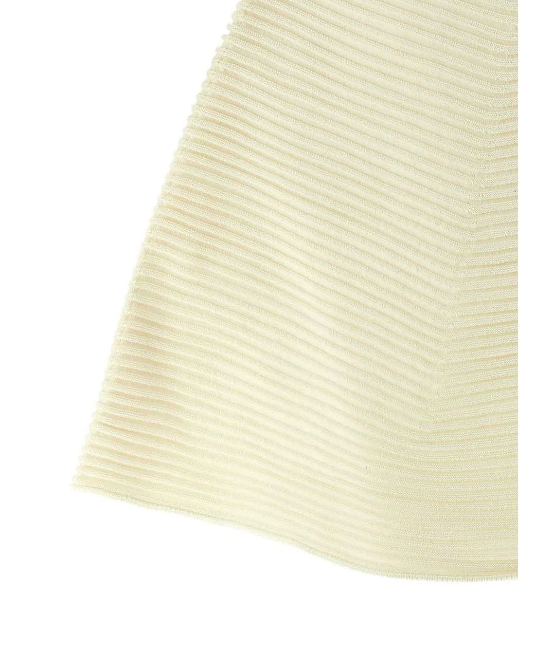 Issey Miyake Yellow 'Corrugated Knit' Dress