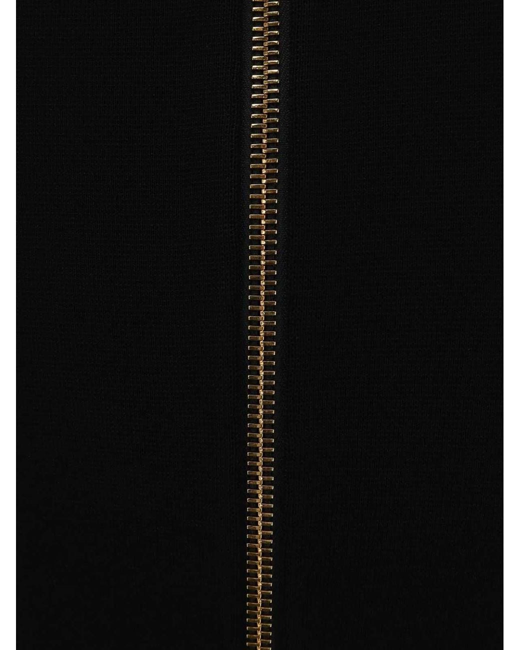 Elisabetta Franchi Black Zip-Front Knit Skirt