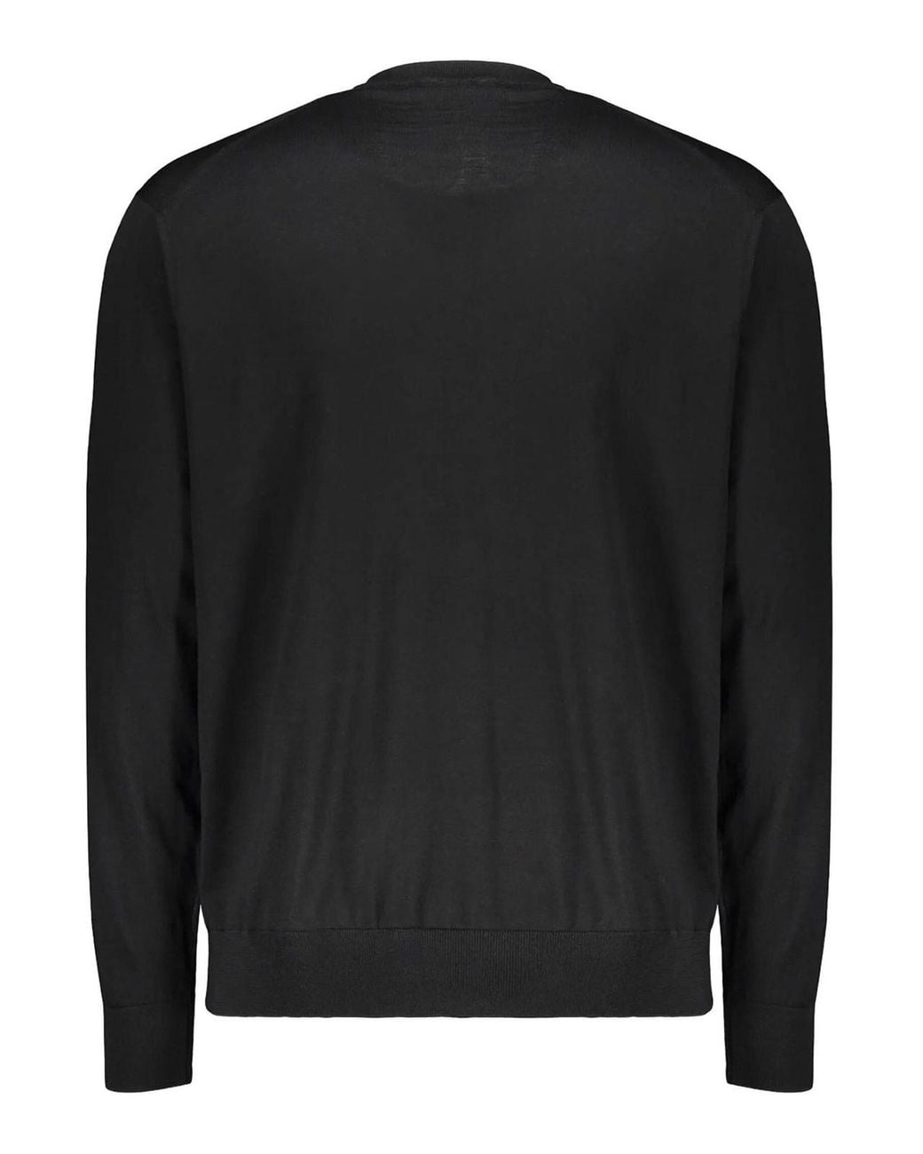 Paul & Shark Black Superfine 140's Merino Wool Crewneck Knit for men
