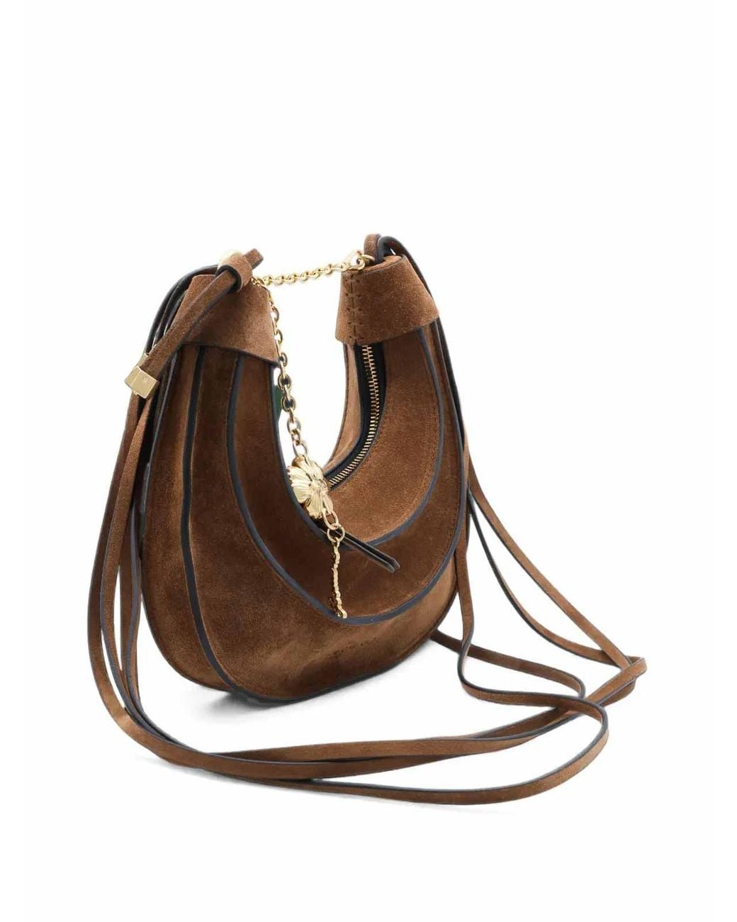 Farm Rio Brown Shoulder Bag Hobo Banana