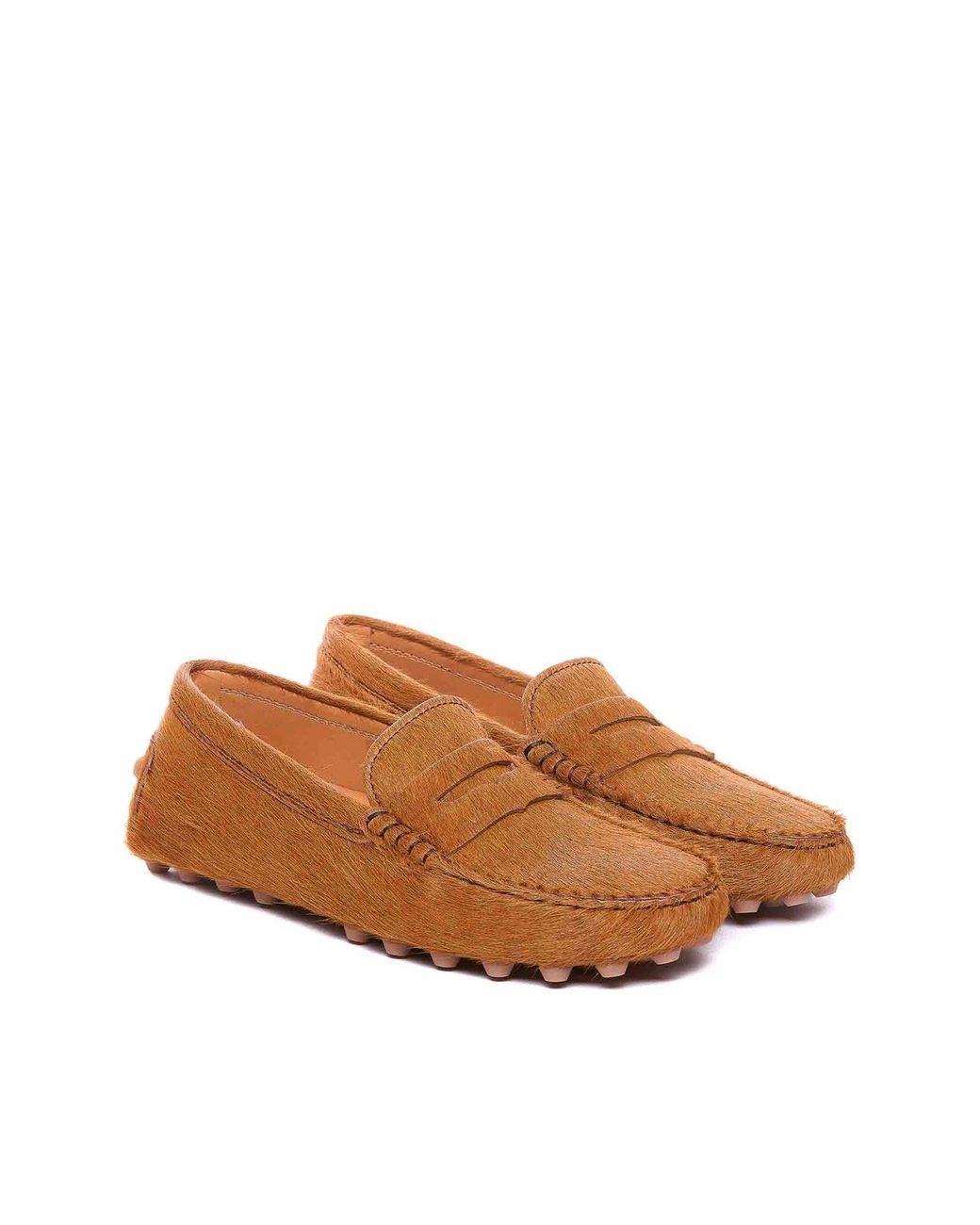 Tod's Brown Bubble Gommini Loafers