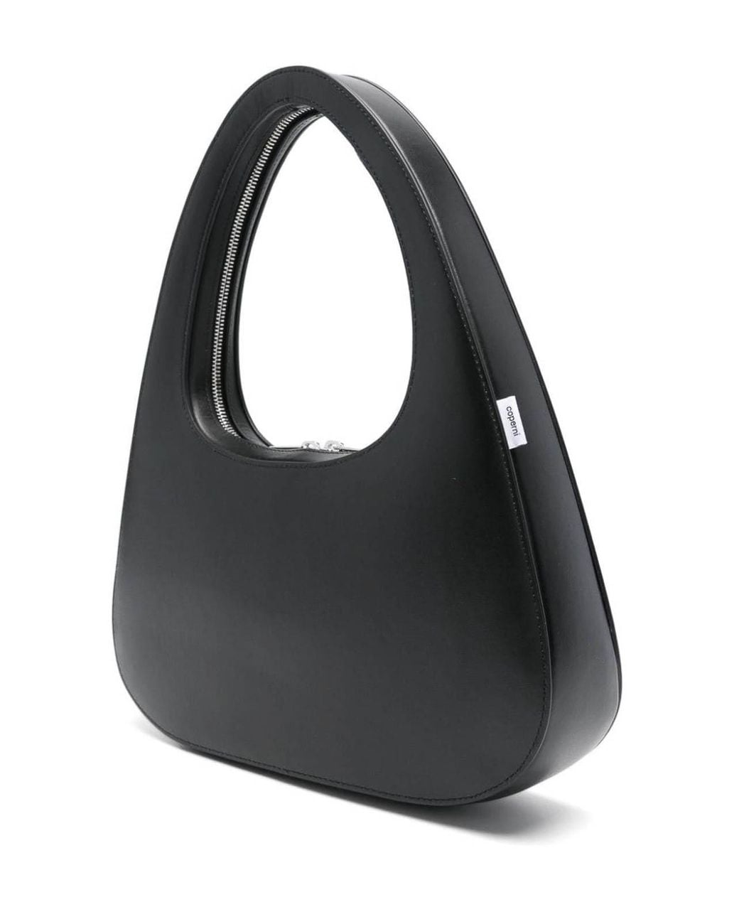 Coperni Black Swipe Baguette Large Leather Shoulder Bag