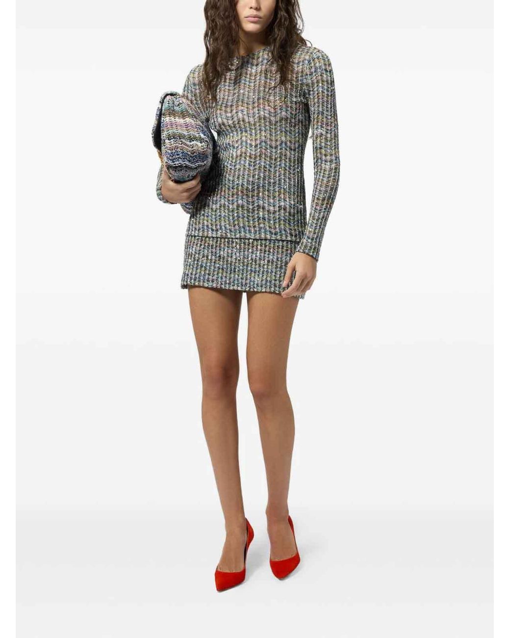 Missoni Gray Rundhalspullover