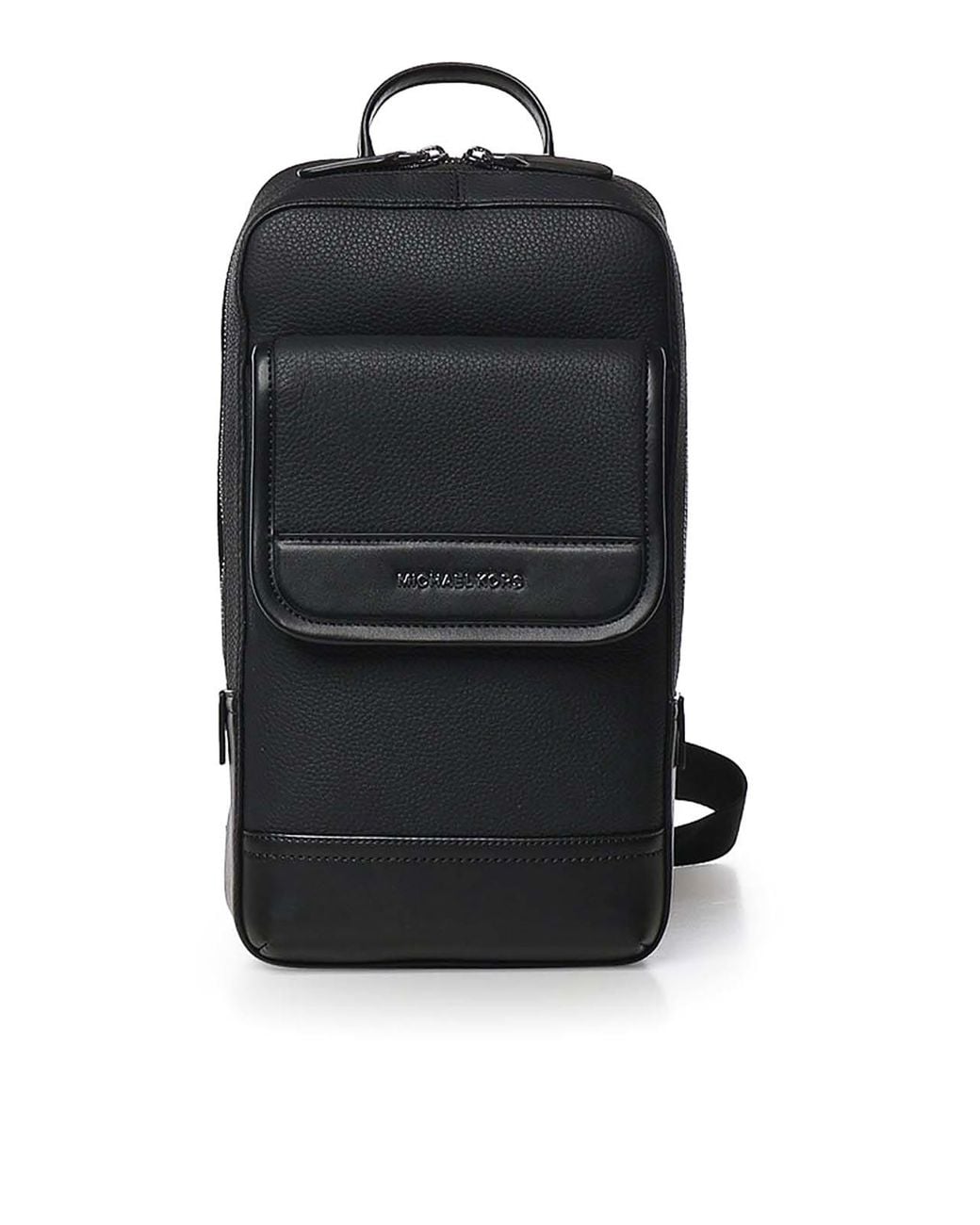 MICHAEL Michael Kors Black Leather Touring Sling Bag for men