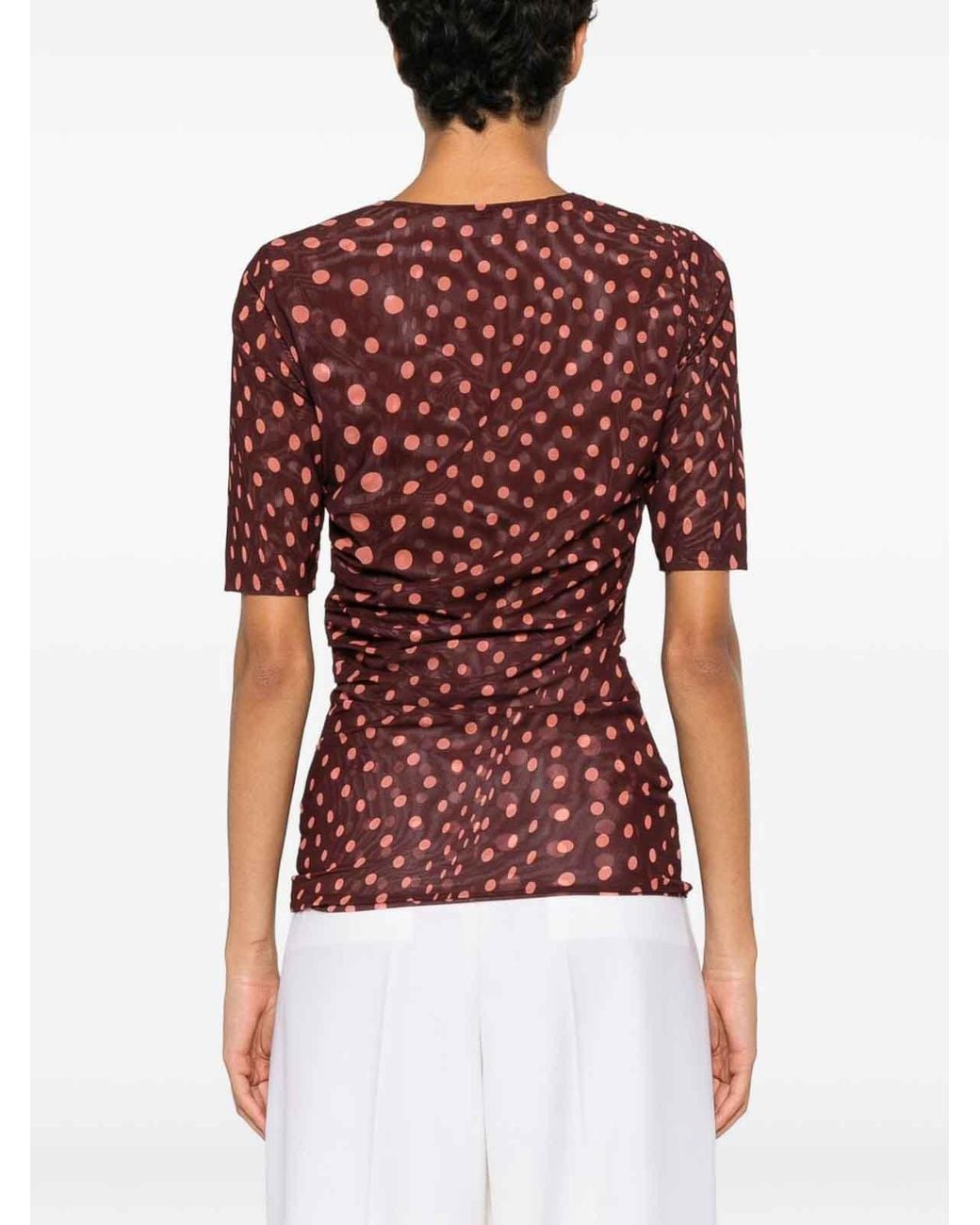 Stella McCartney Red Polka Dot Top