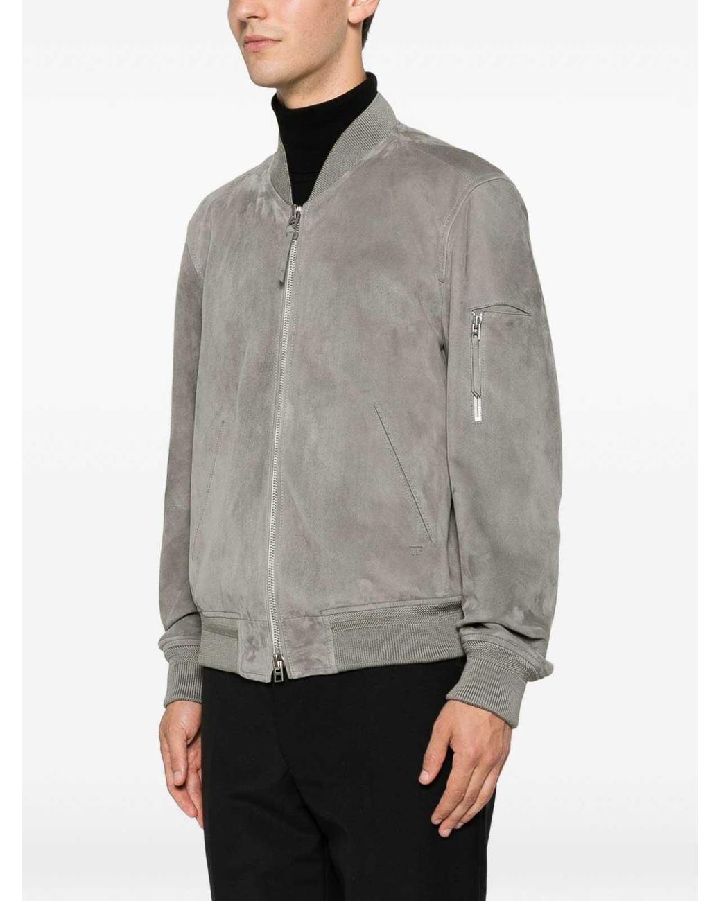 Chaqueta Bomber Tom Ford de hombre de color Gray