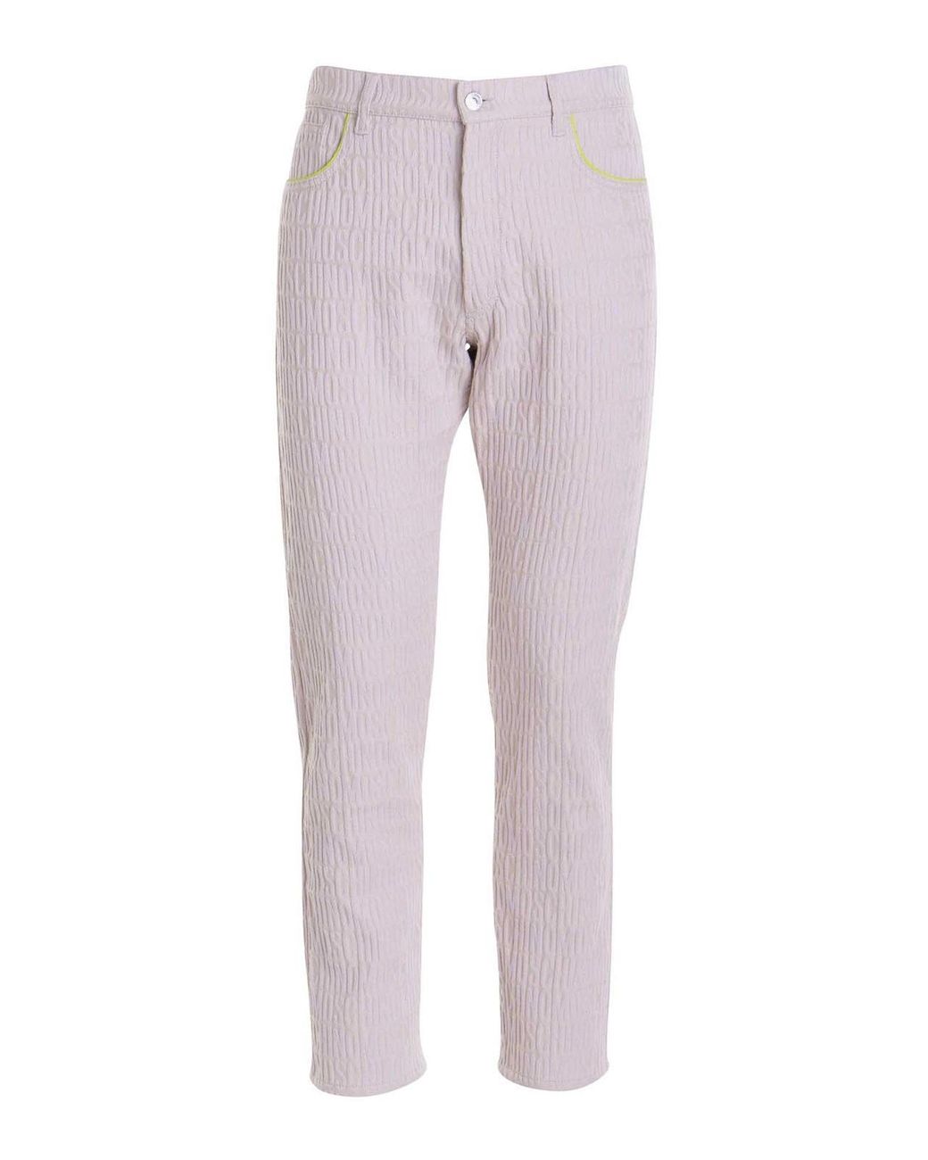 Moschino Natural Loose Fit Five Pocket Pants for men