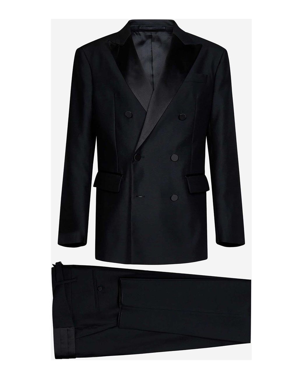 DSquared² Black Wool And Silk Smoking Suit for men