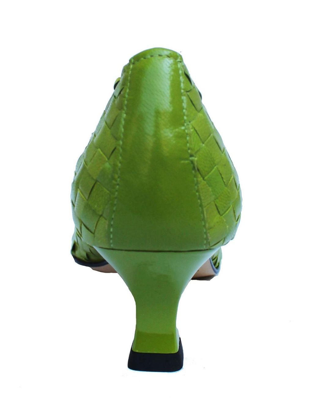 LA ROSE Green Carol Wooden Pumps