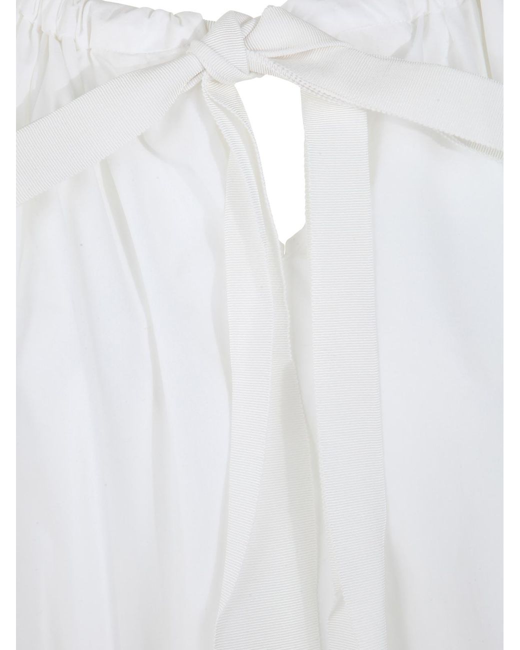 Patou White Mini Frill Dress