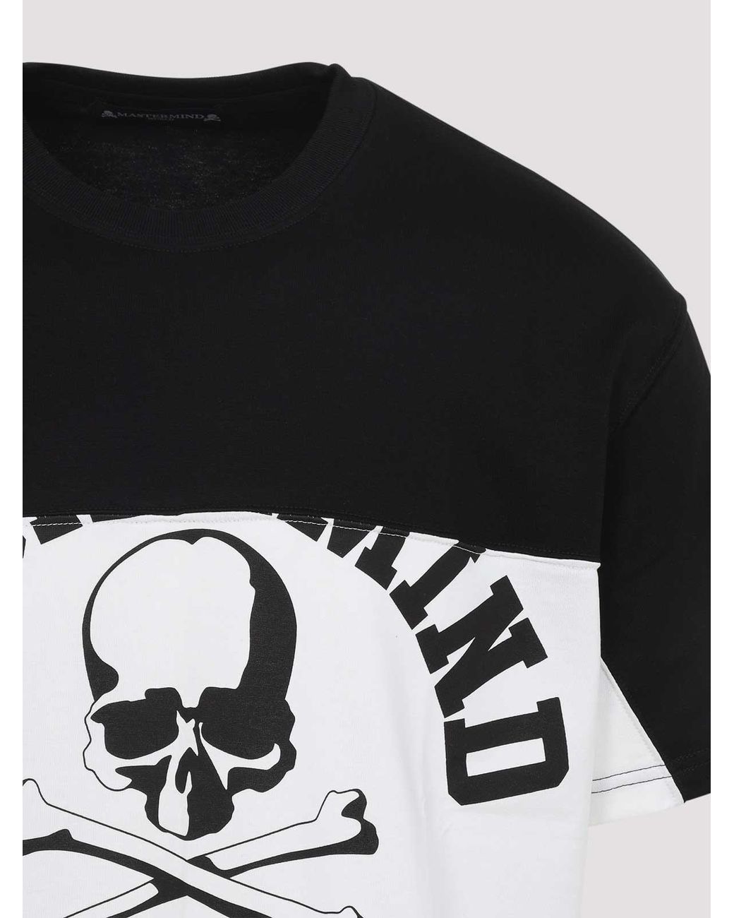 MASTERMIND WORLD Black Horizontal Blocket T-Shirt for men