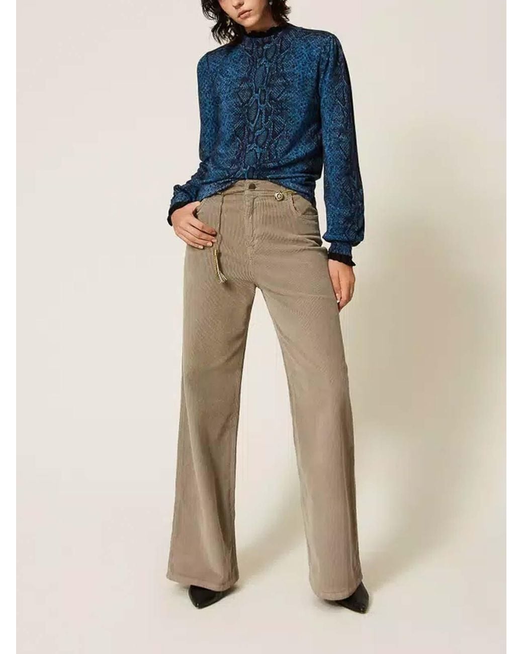 Twinset Natural Corduroy Trousers
