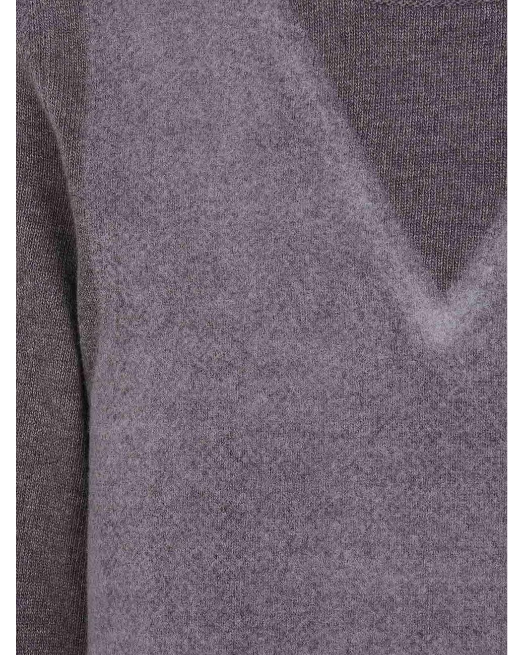 Maison Margiela Gray Fused Knit Sweater for men