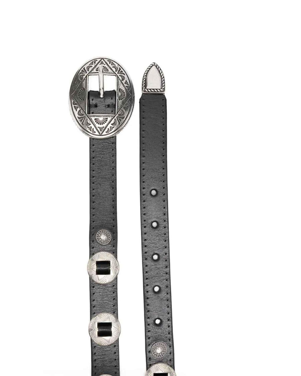 Golden Goose Deluxe Brand White Belt Leather Hammered Studs