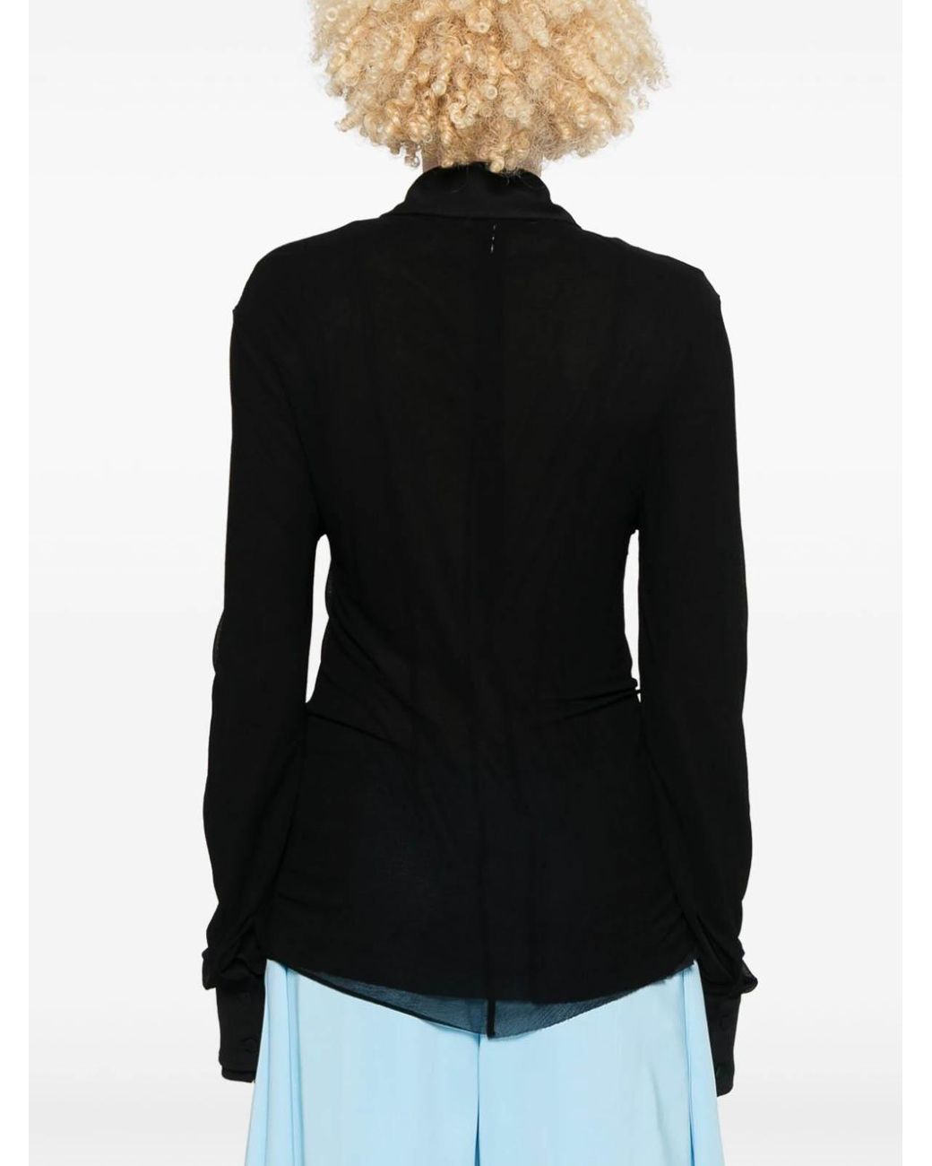 Jil Sander Black Double Layer Shirt