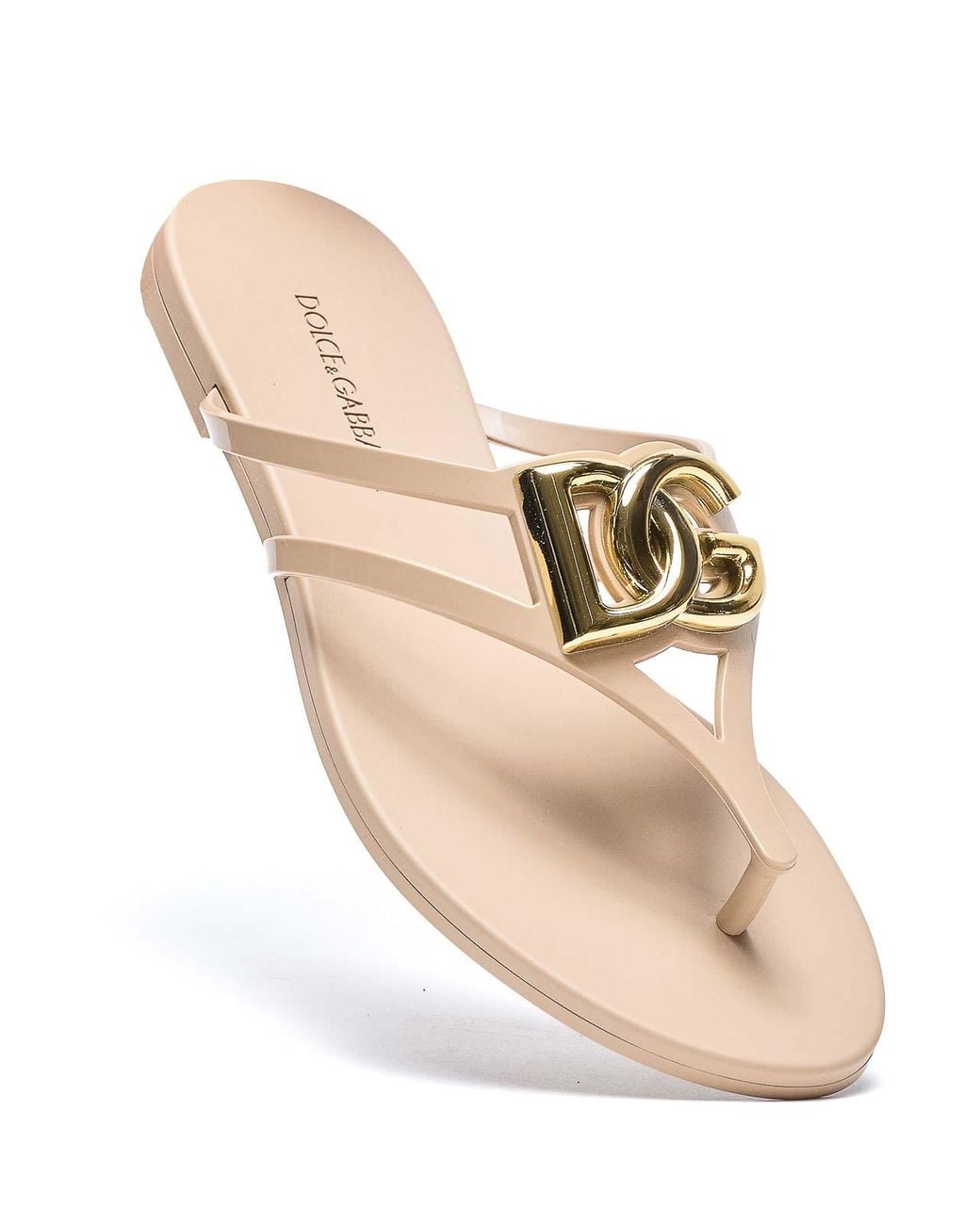 Dolce & Gabbana Natural Dg Flip Flops