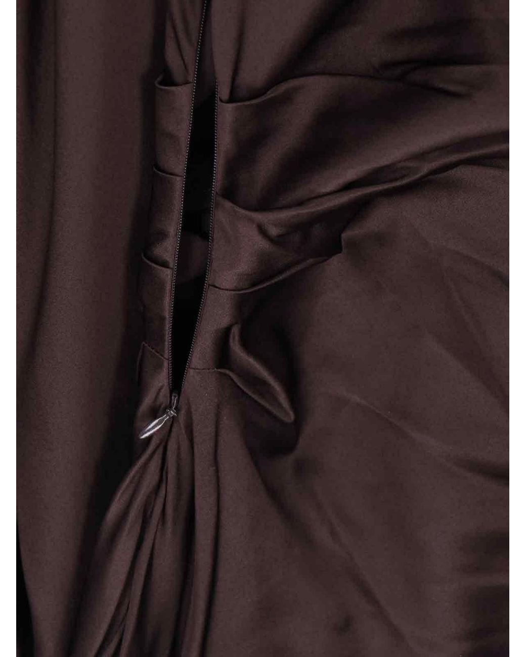 Staud Purple Phare Midi Dress With Ruffles