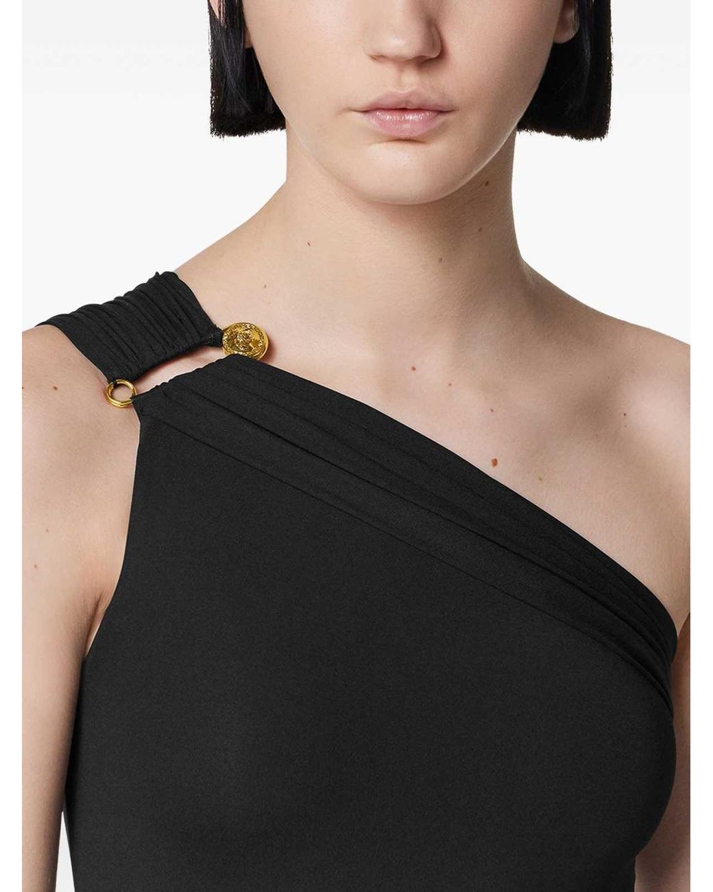 Versace Black Safety Pin Swimsuit