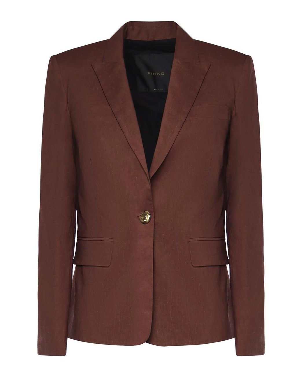Pinko Brown Linen Blend Jacket