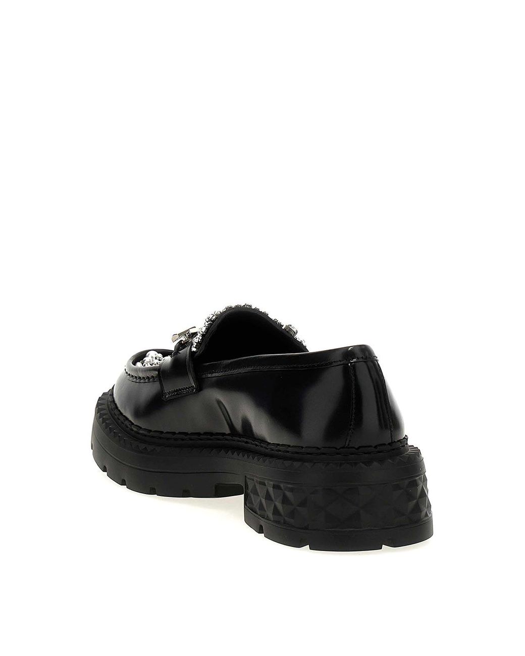Jimmy Choo Black 'Marlow Diamond' Loafers