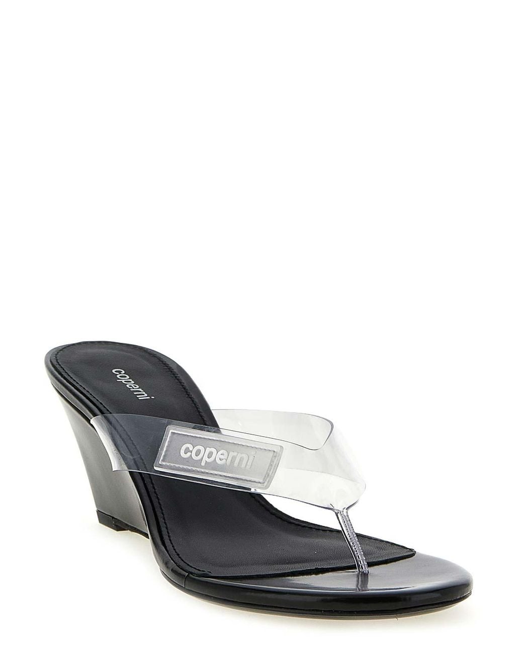 Coperni Black Logo Patch Sandals