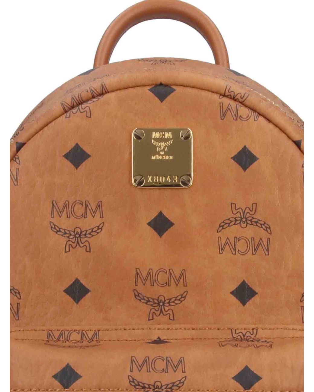 MCM Brown Studs Backpack for men