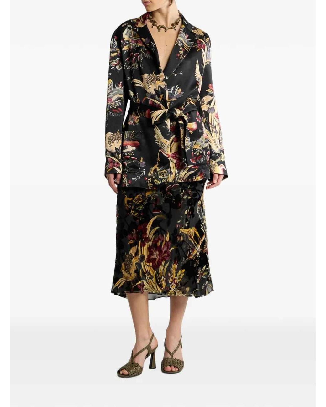 Etro Black Jacket Printed