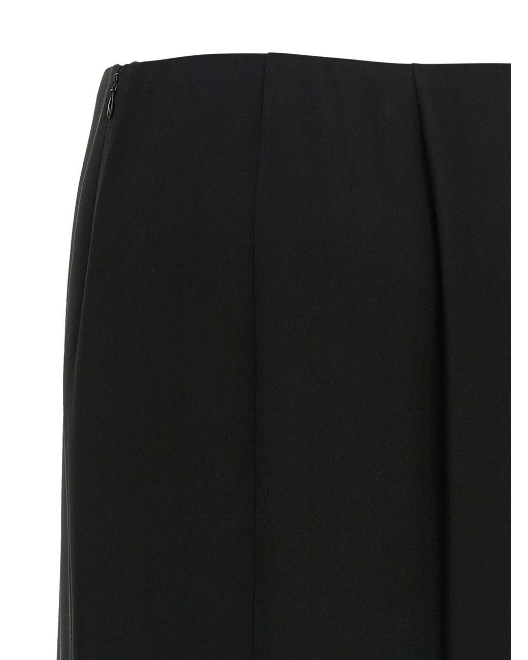 Valentino Garavani Black Crpe De Chine Skirt