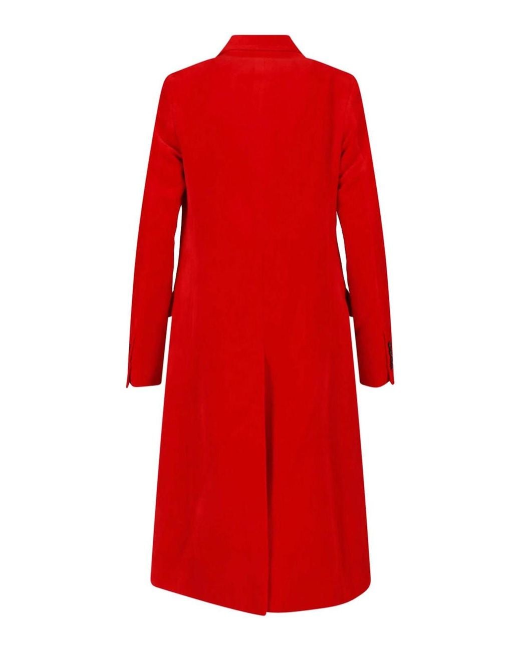 Jil Sander Red Double-Breasted Coat