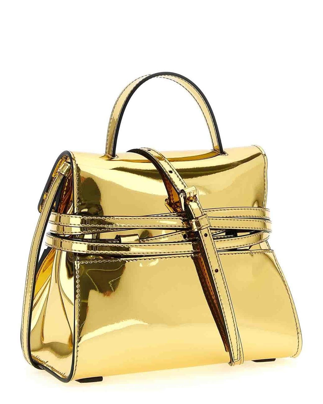 Moschino Metallic Tie Me Handbag
