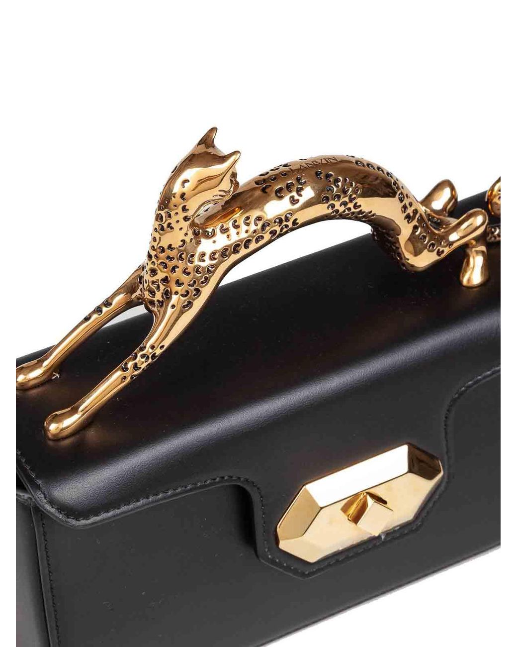 Lanvin Black Pencil Cat Nano Handbag