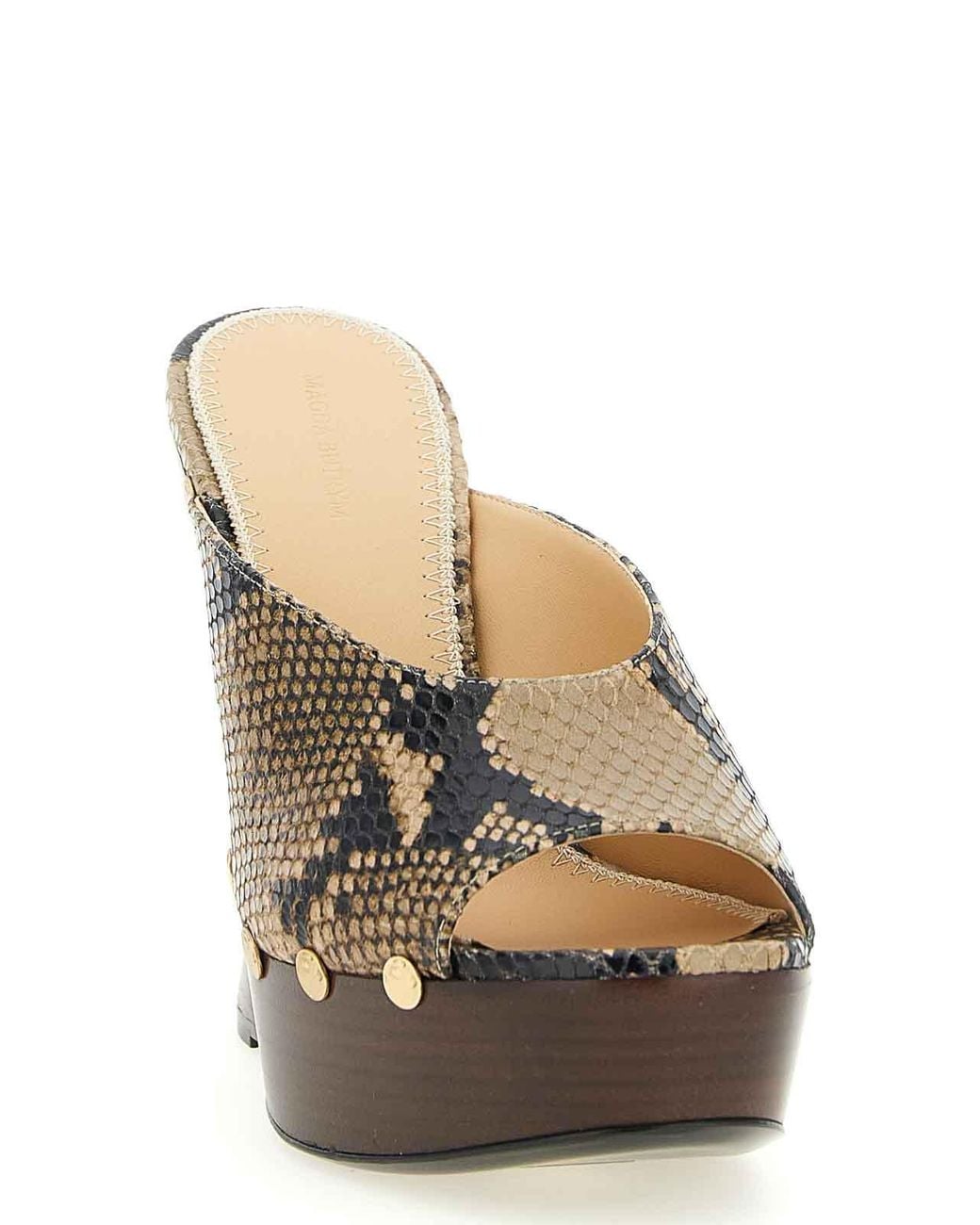 Magda Butrym Brown Python Print Mules