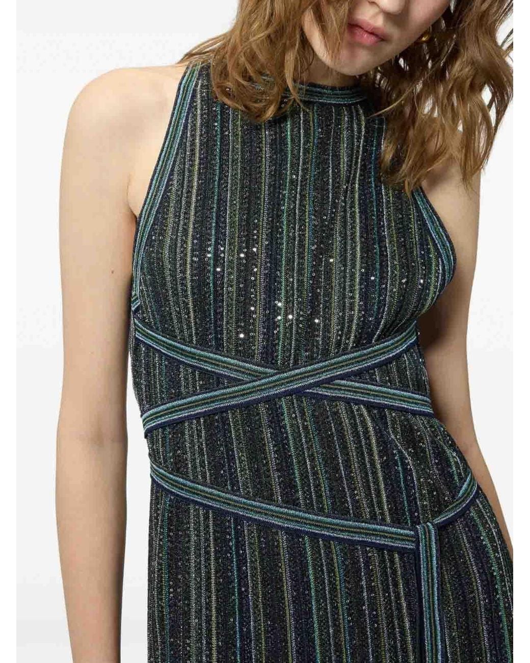 Missoni Green Dark Sleeveless Long Dress