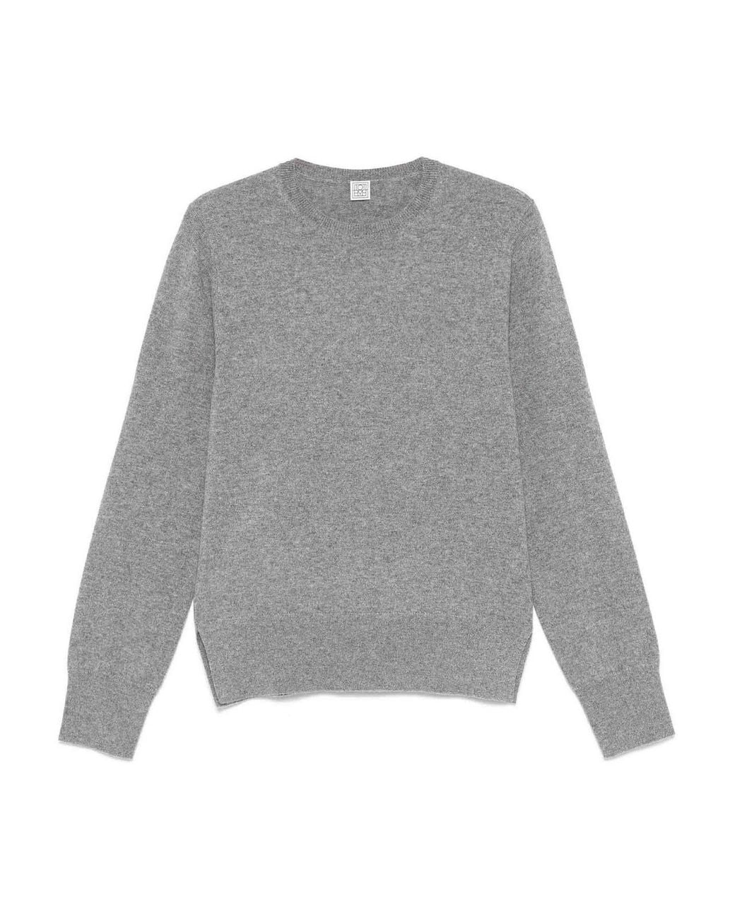 Suéter Cuello Redondo Totême de color Gray