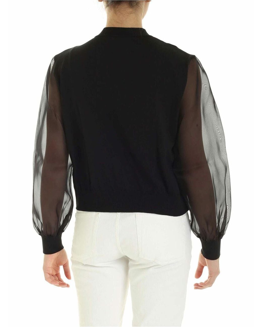 Moschino Black Teddy Embroidery Cardigan