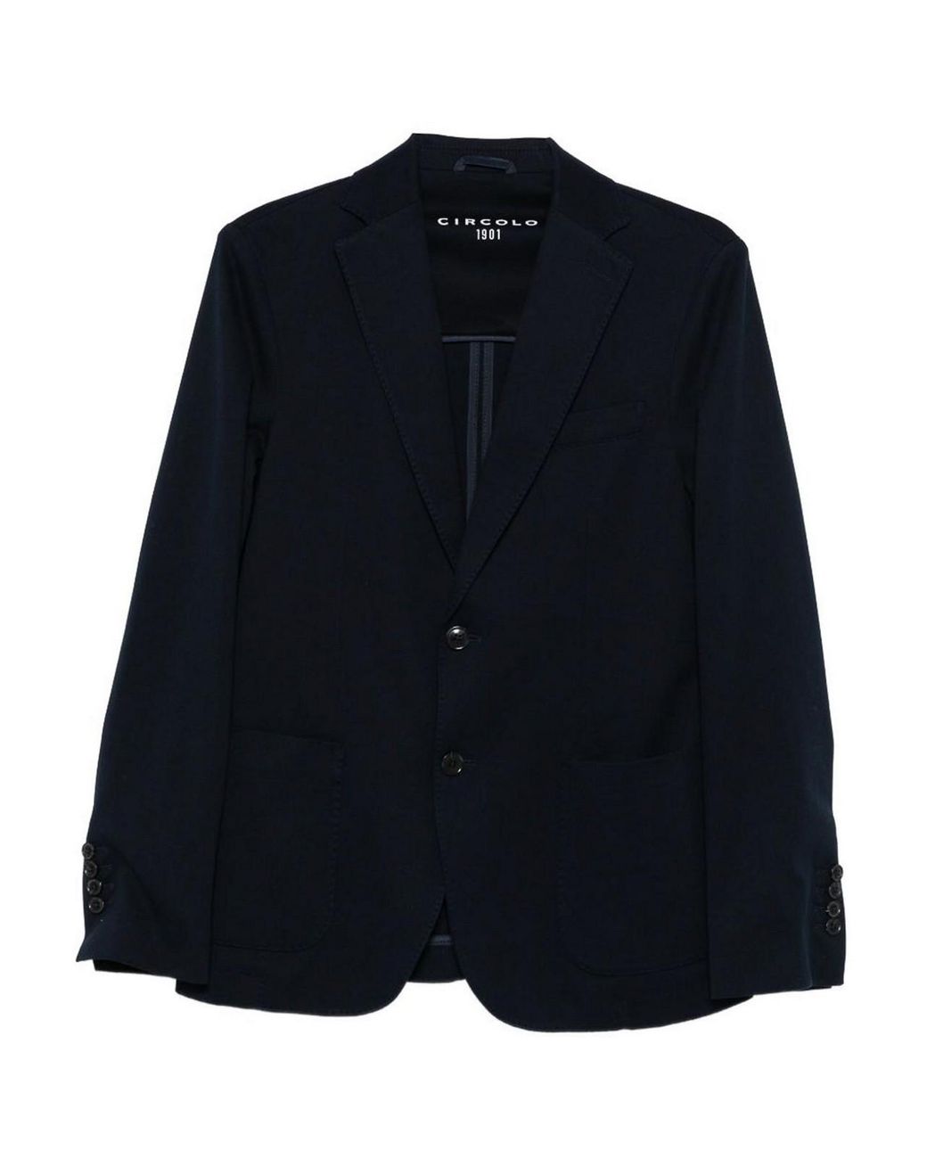 Circolo 1901 Blue Single-Breasted Cotton Jacket for men