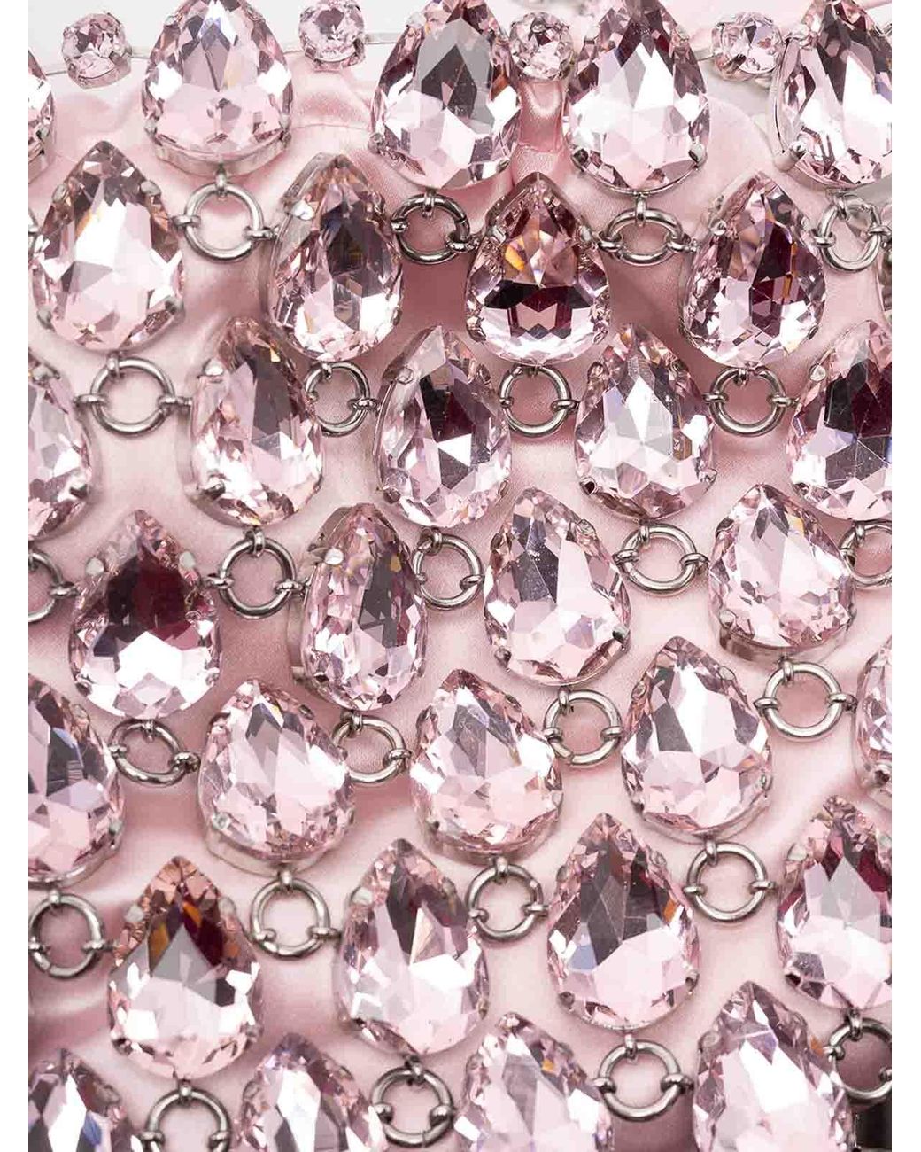Self-Portrait Pink Crystal Chainmail Mini Bag
