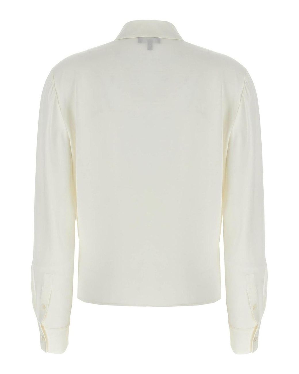 Theory White Pk Label Wrap Blouse