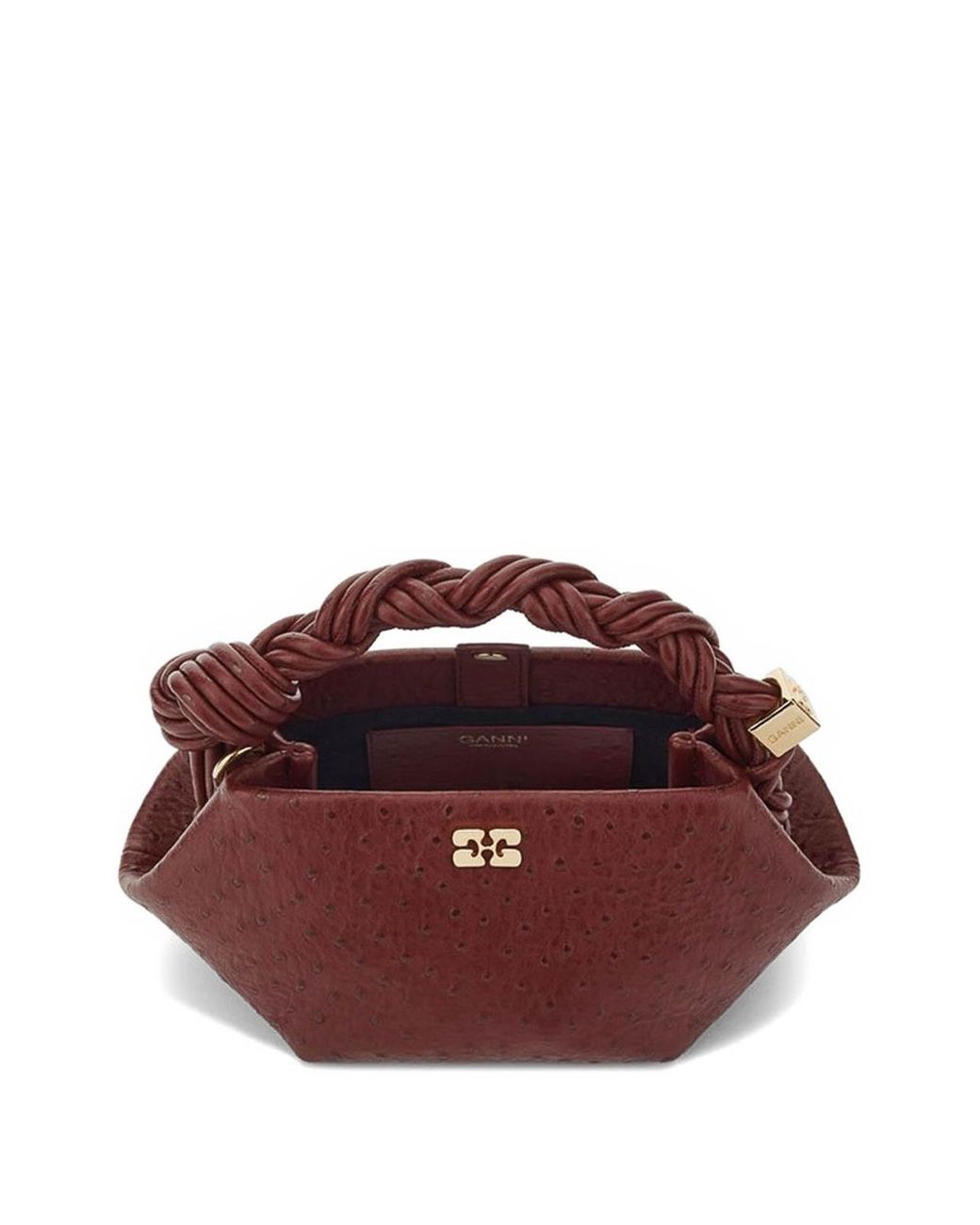 Ganni Brown Burgundy Mini Bou Bag
