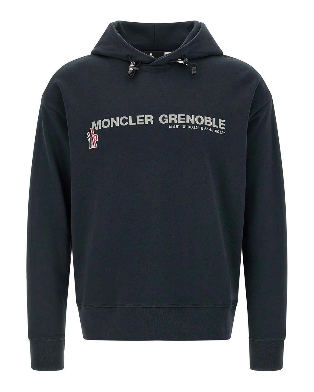 Moncler Blue Logo Hoodie for men
