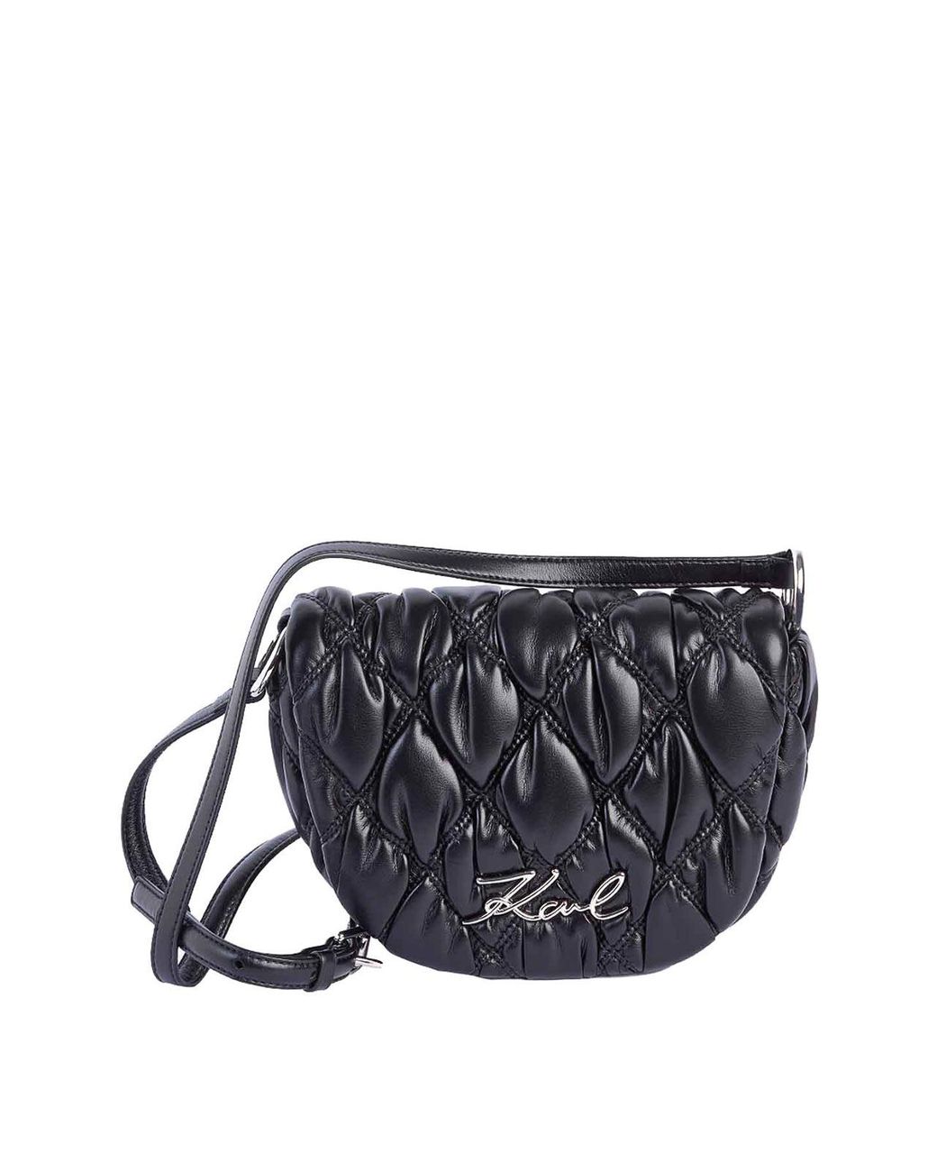 Karl Lagerfeld Black K/Signature Kuilted Crossbody