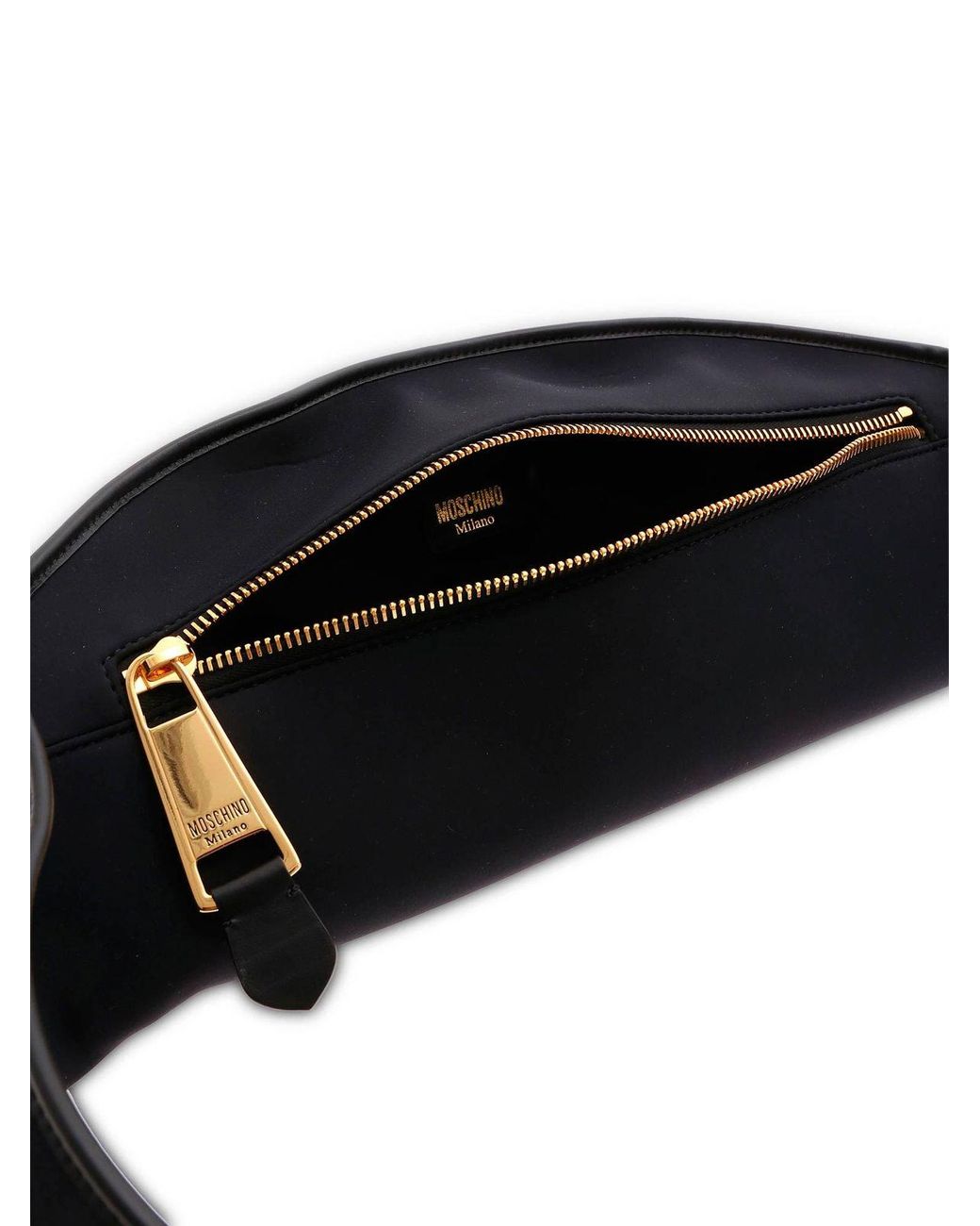 Moschino Black Macro Visor Hat Belt Bag